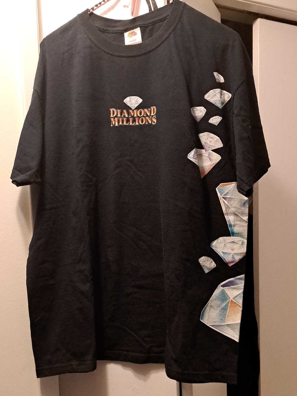 Fruit of the Loom Black 'Diamond Millions' Graphic Tee
